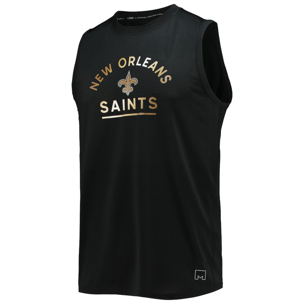 New Orleans Saints MSX by Michael Strahan Rebound Tank Top Black | NFL