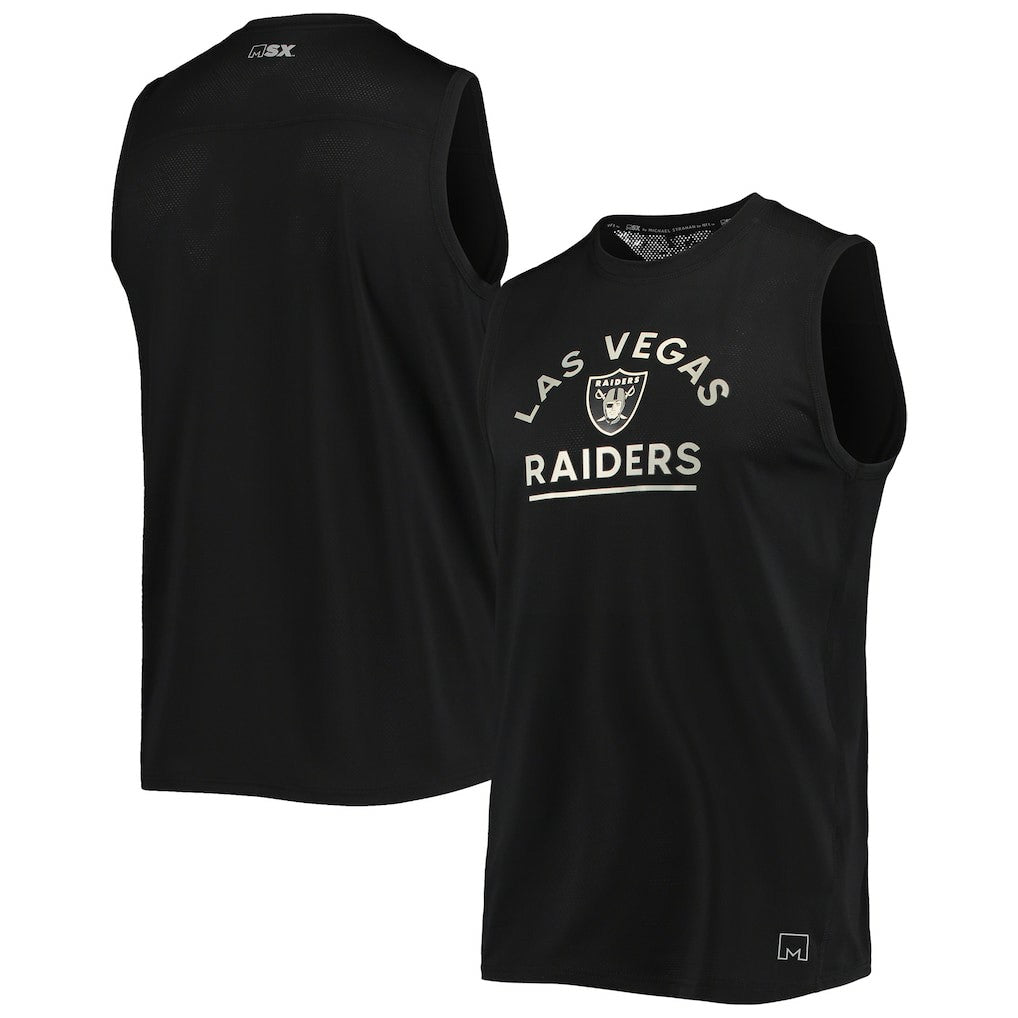 Las Vegas Raiders MSX by Michael Strahan Rebound Tank Top Black | NFL