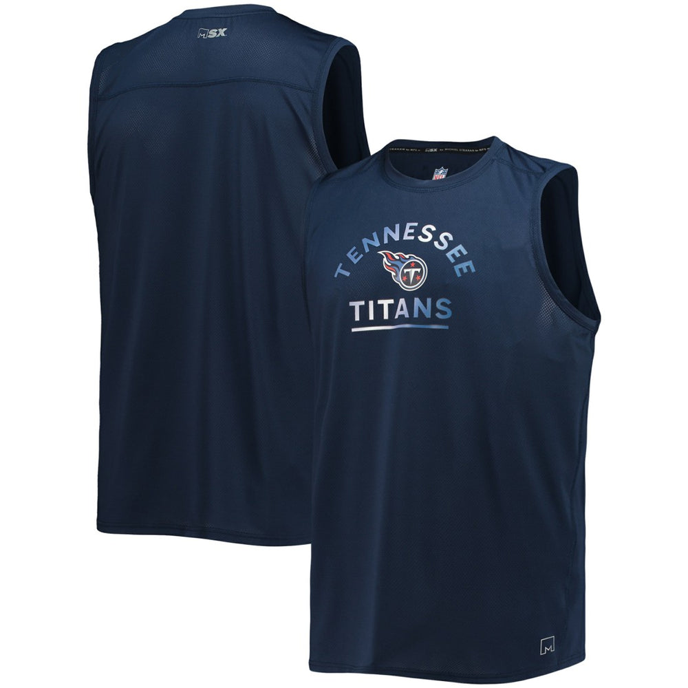 Tennessee Titans MSX by Michael Strahan Rebound Tank Top Navy | NFL