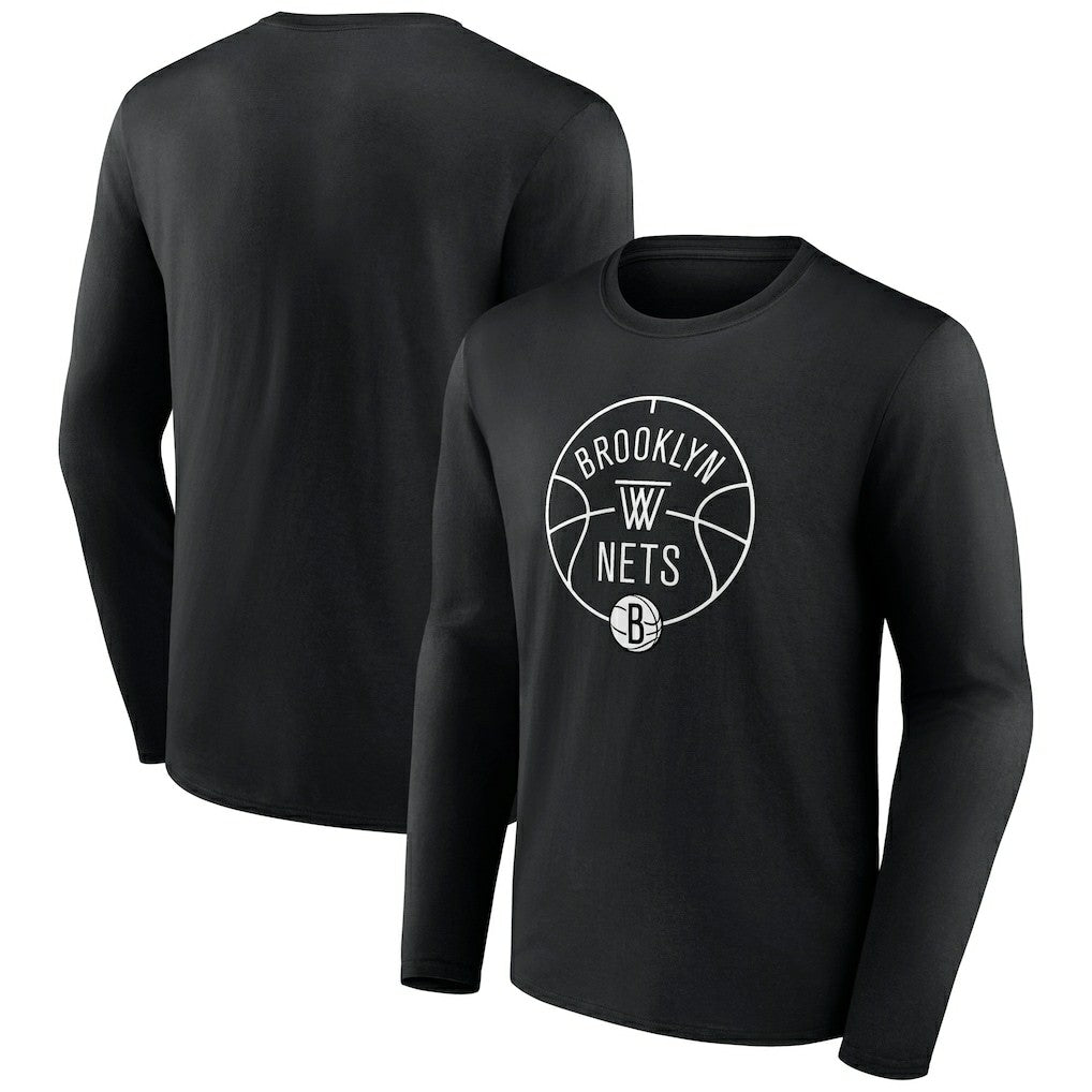 Brooklyn Nets Tip-Off Long Sleeve T-Shirt Black - NBA