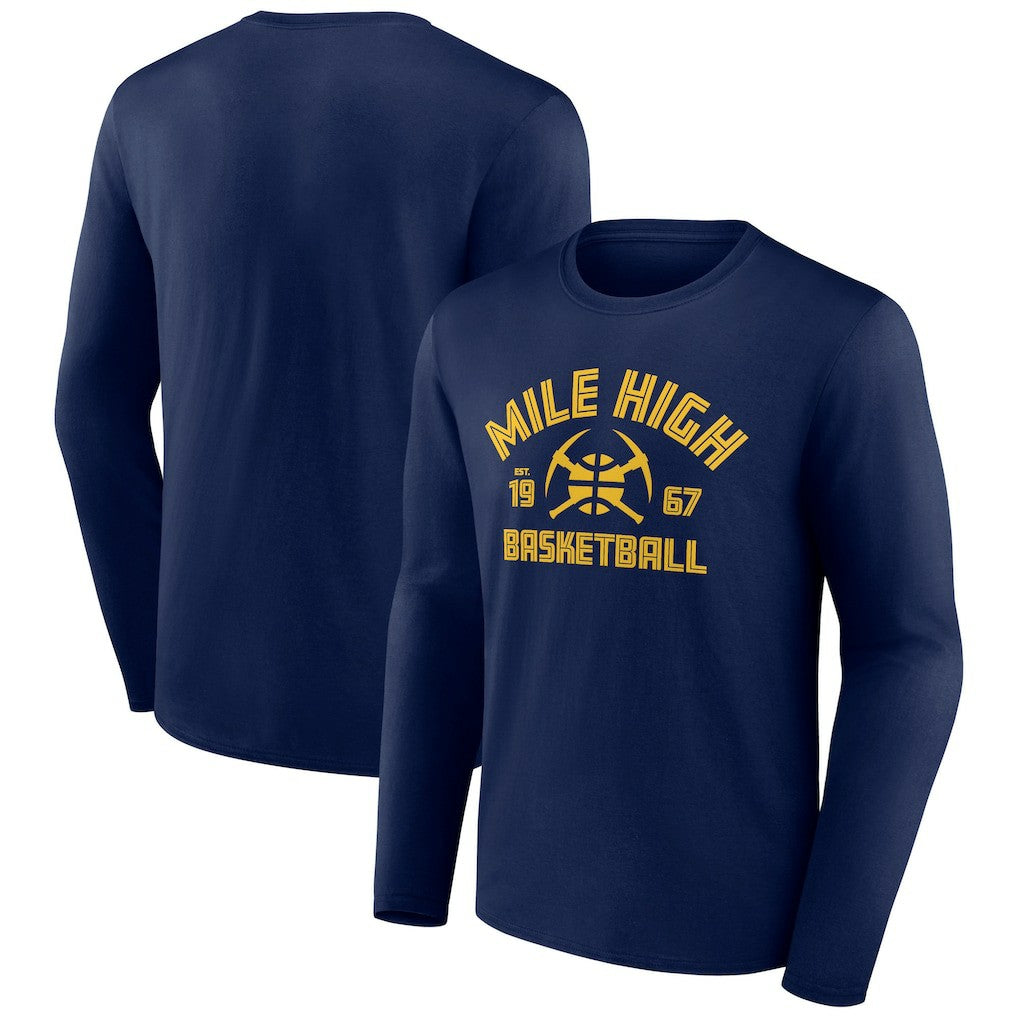 Denver Nuggets Tip-Off Long Sleeve T-Shirt Navy - NBA