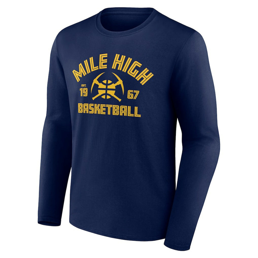 Denver Nuggets Tip-Off Long Sleeve T-Shirt Navy - NBA