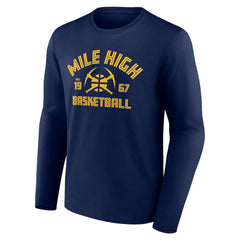 Denver Nuggets Tip-Off Long Sleeve T-Shirt Navy - NBA