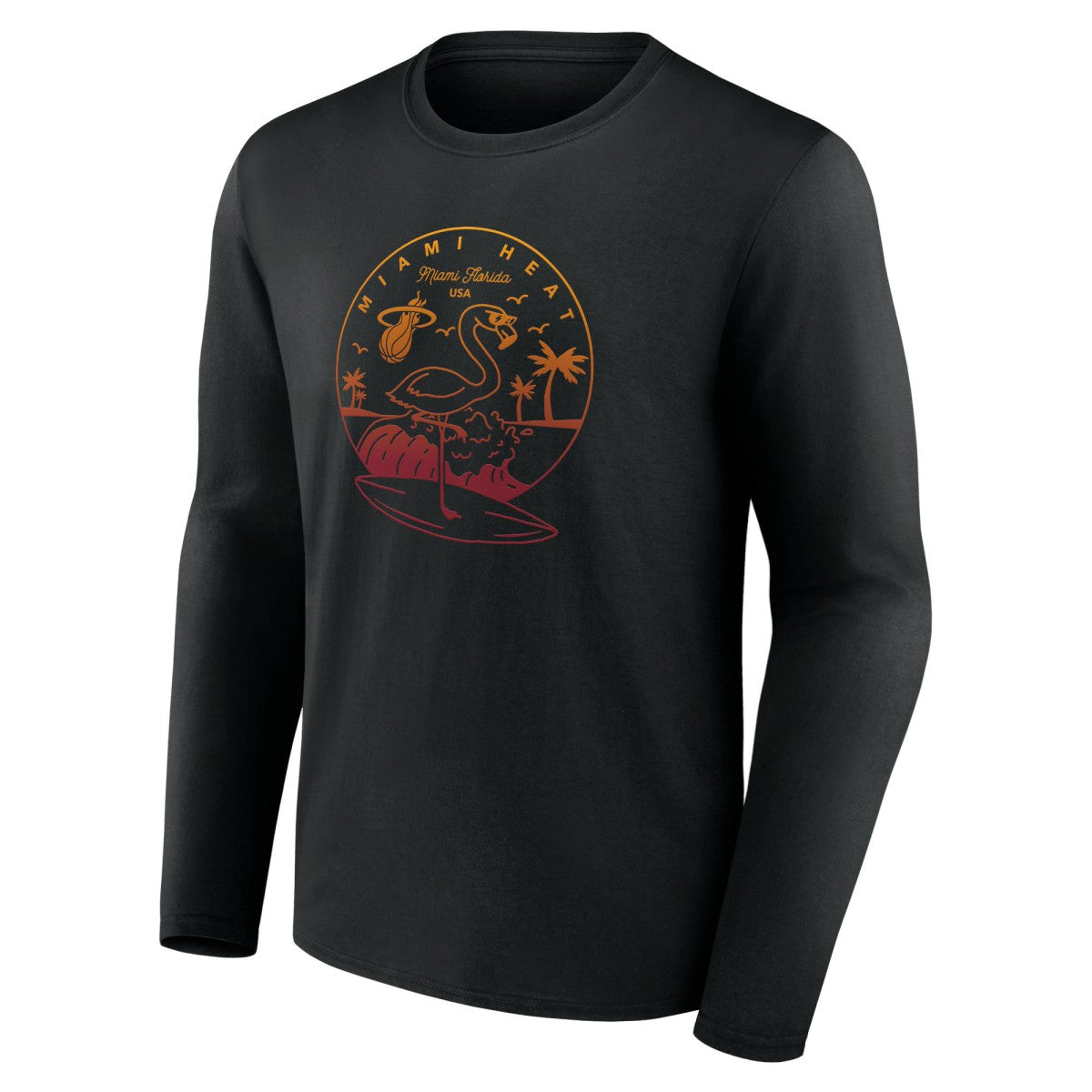 Miami Heat Tip-Off Long Sleeve T-Shirt Black - NBA