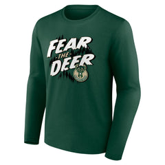Milwaukee Bucks Tip-Off Long Sleeve T-Shirt Hunter Green - NBA
