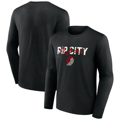 Portland Trail Blazers Tip-Off Long Sleeve T-Shirt Black - NBA
