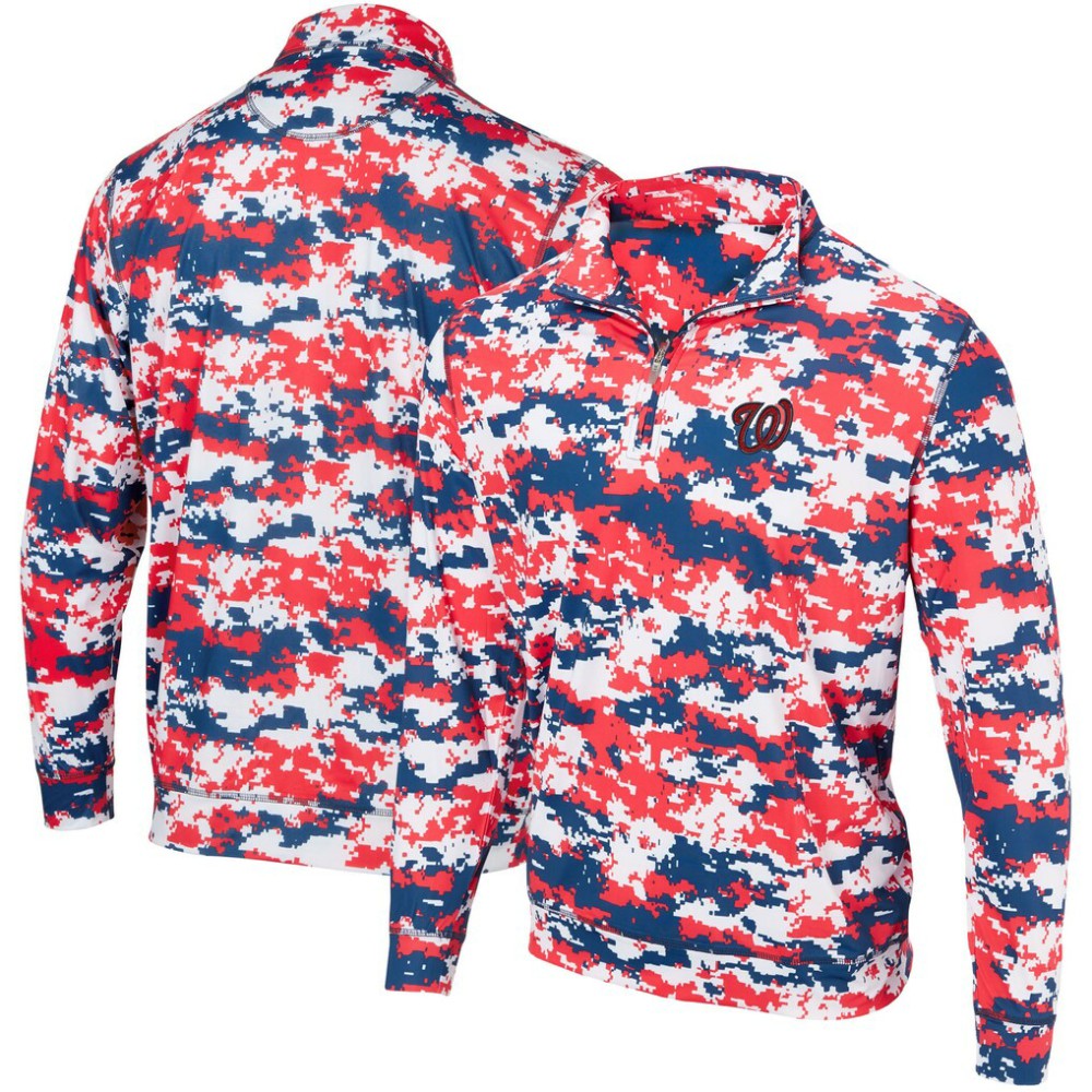 Washington Nationals Digital Camo Performance Quarter-Zip Pullover Jacket - MLB