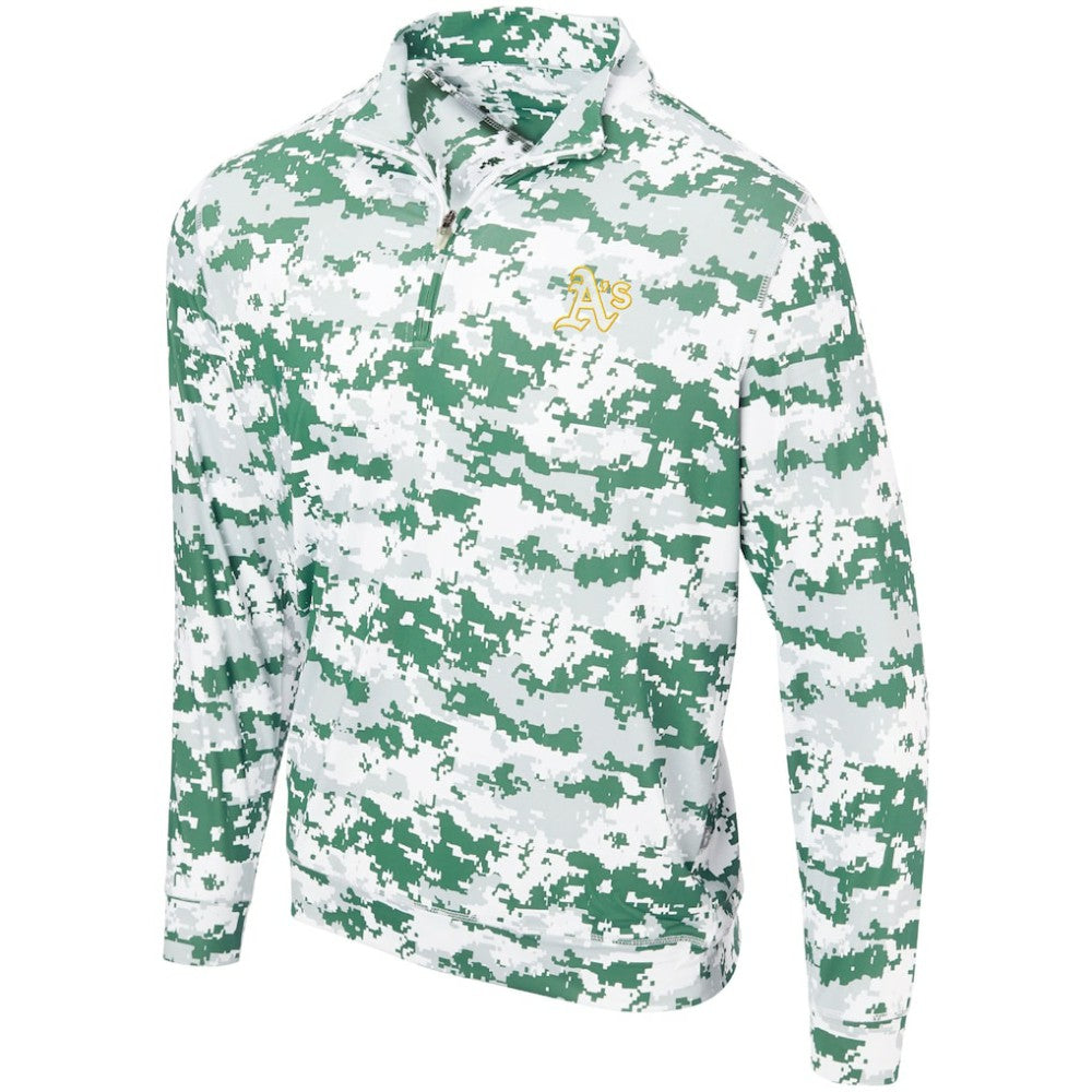 Athletics Digital Camo Performance Quarter-Zip Pullover Jacket - MLB