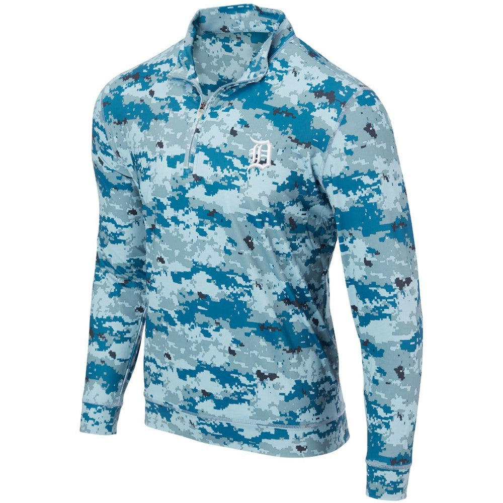 Detroit Tigers Digital Camo Performance Quarter-Zip Pullover Jacket - MLB