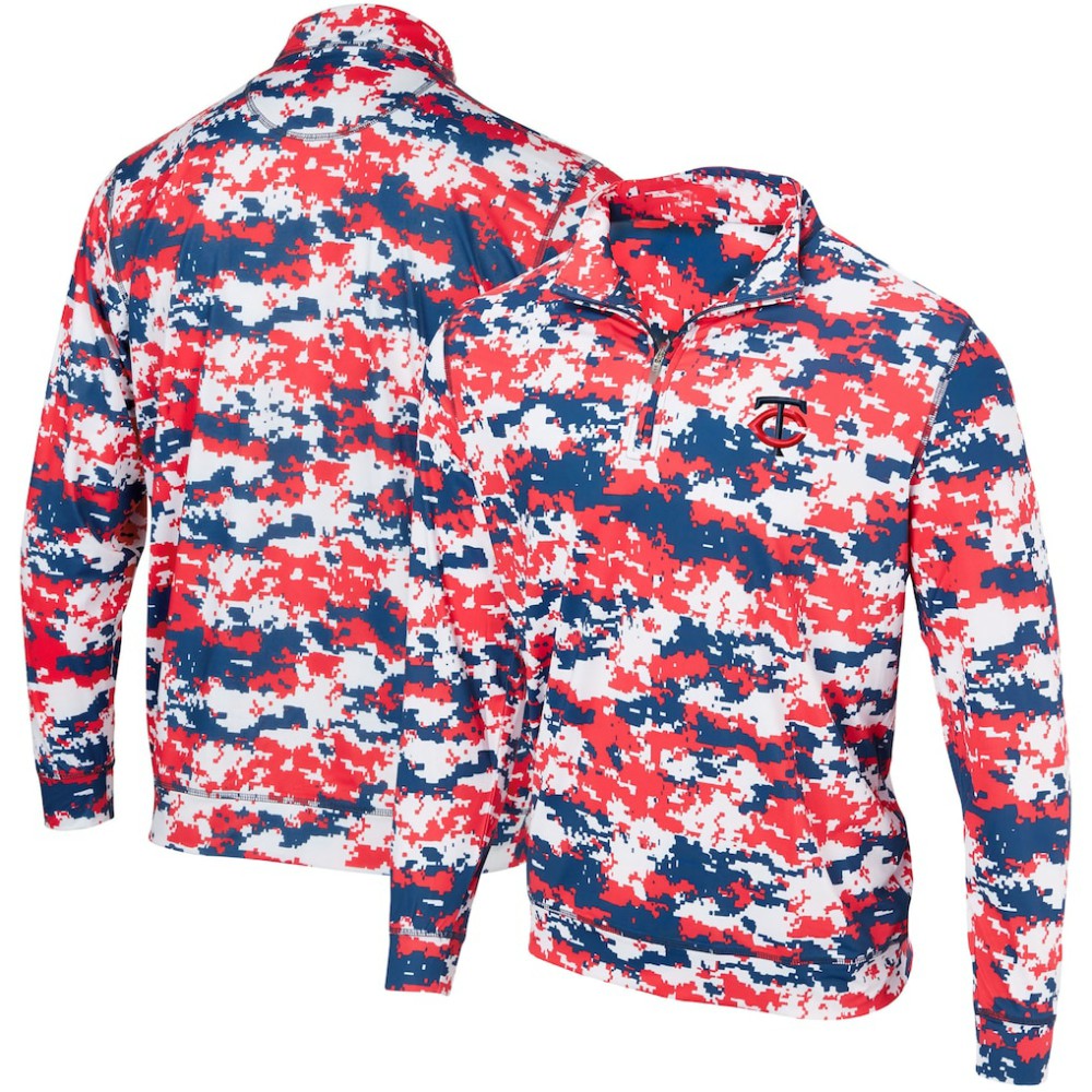Minnesota Twins Digital Camo Performance Quarter-Zip Pullover Jacket - MLB
