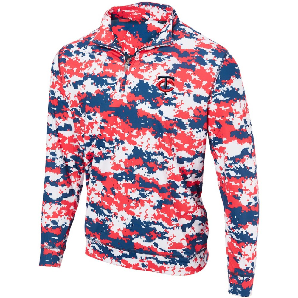 Minnesota Twins Digital Camo Performance Quarter-Zip Pullover Jacket - MLB
