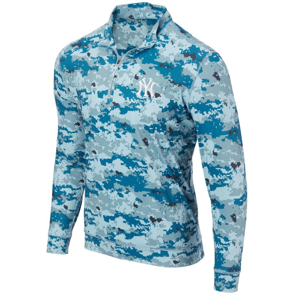 New York Yankees Digital Camo Performance Quarter-Zip Pullover Jacket - MLB