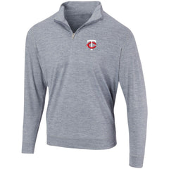 Minnesota Twins Peached Marled Yarn Quarter-Zip Pullover Jacket - MLB