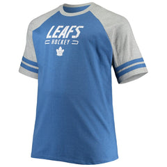 Toronto Maple Leafs Big & Tall Raglan T-Shirt - Heathered Blue - NHL