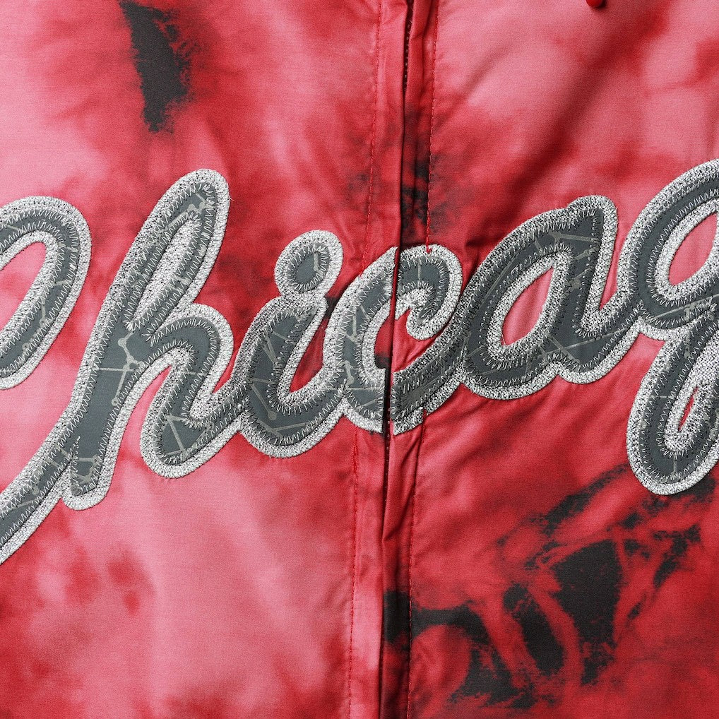 Chicago Bulls Women's Galaxy Sublimated Windbreaker Pullover Full-Zip Hoodie Red - NBA