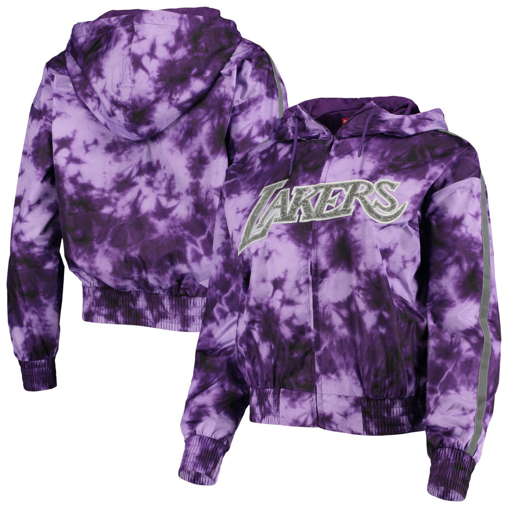 Los Angeles Lakers Women's Galaxy Sublimated Windbreaker Pullover Full-Zip Hoodie Purple - NBA