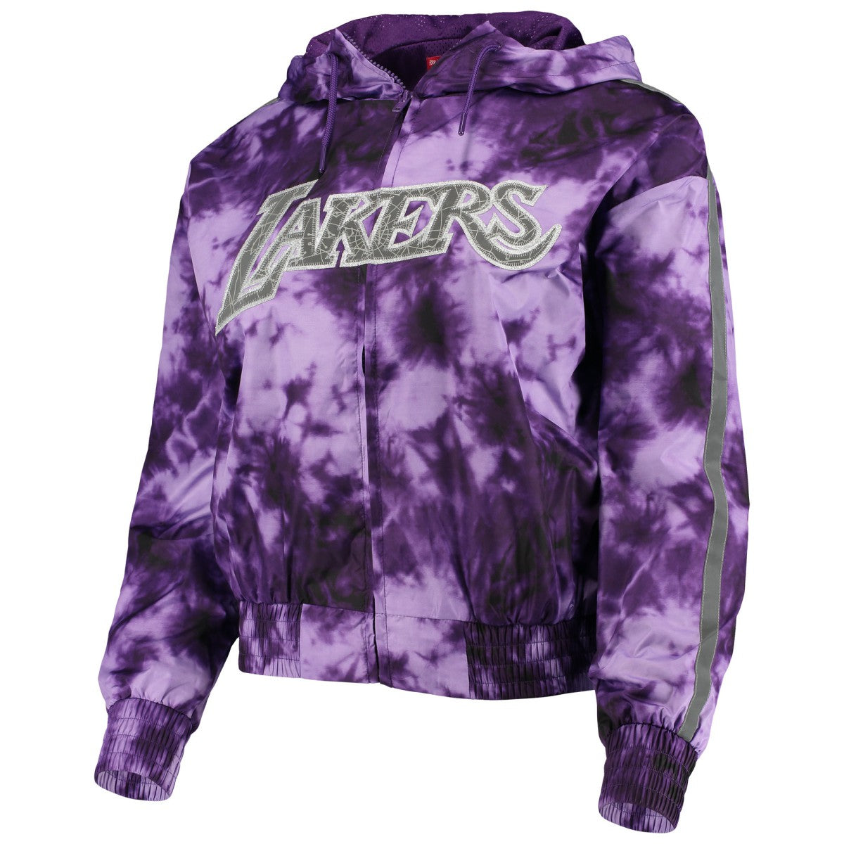 Los Angeles Lakers Women's Galaxy Sublimated Windbreaker Pullover Full-Zip Hoodie Purple - NBA