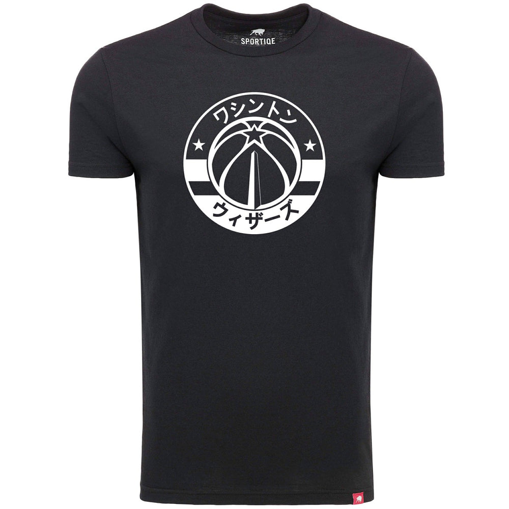 Washington Wizards Sportiqe Japanese Language Comfy Tri-Blend T-Shirt Black - NBA