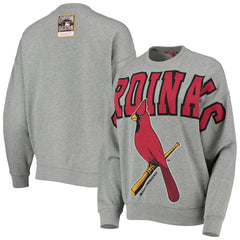 St. Louis Cardinals Mitchell & Ness Women's Cooperstown Collection Logo Lightweight Pullover Sweatshirt - MLB