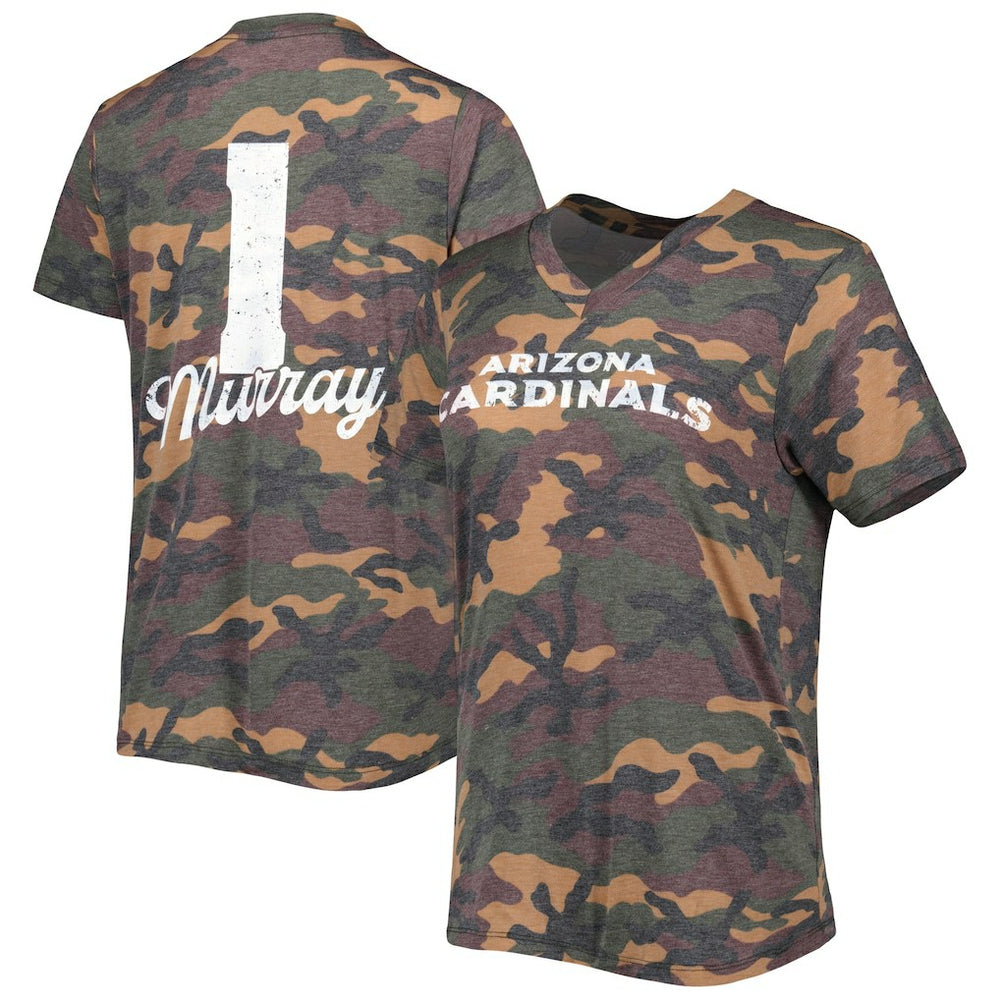 Kyler Murray Arizona Cardinals Majestic Threads Women's Name & Number V-Neck Tri-Blend T-Shirt Camo | NFL