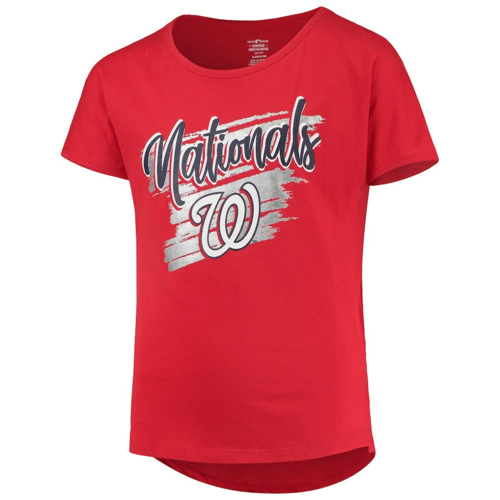 Washington Nationals Girls Youth Dream Scoop-Neck T-Shirt - MLB