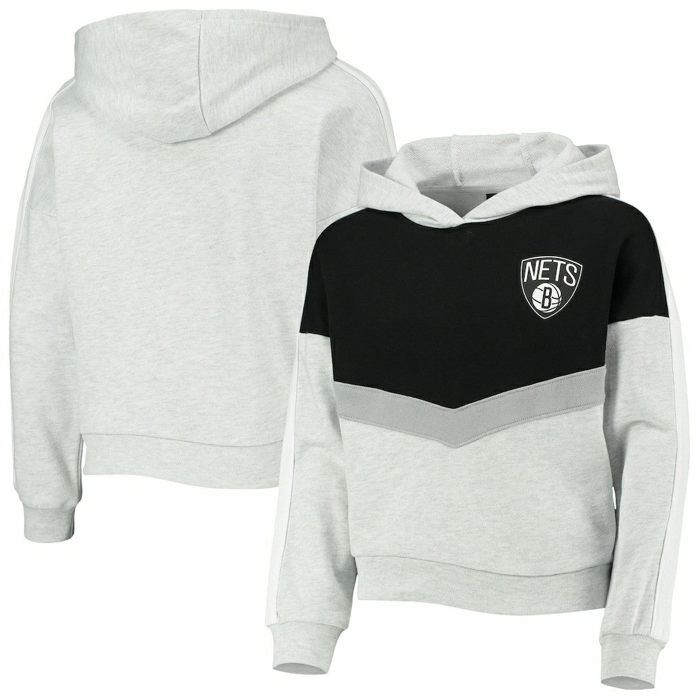 Brooklyn Nets Girls Youth All Yours Pullover Hoodie Heathered Gray - NBA