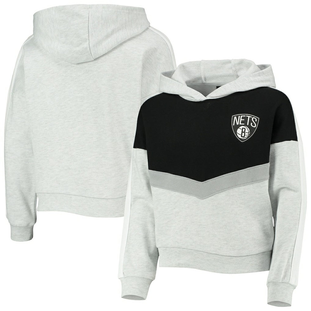 Brooklyn Nets Girls Youth All Yours Pullover Hoodie Heathered Gray - NBA