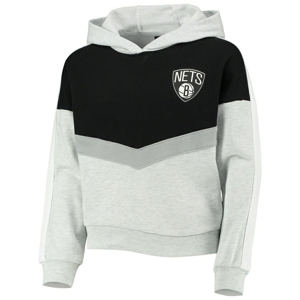 Brooklyn Nets Girls Youth All Yours Pullover Hoodie Heathered Gray - NBA