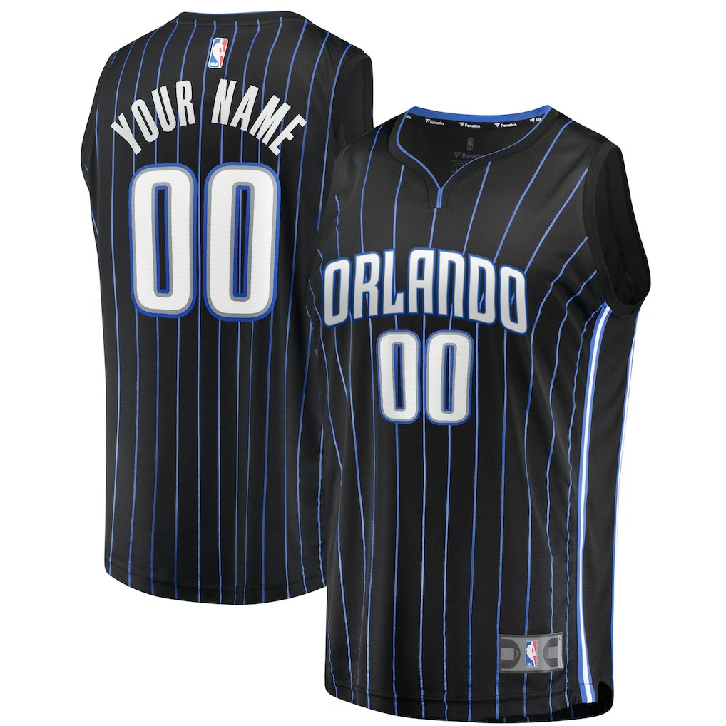 Orlando Magic Youth Fast Break Replica Custom Jersey Black Icon Edition - NBA