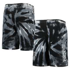 Brooklyn Nets Youth Santa Monica Tie-Dye Shorts Black - NBA