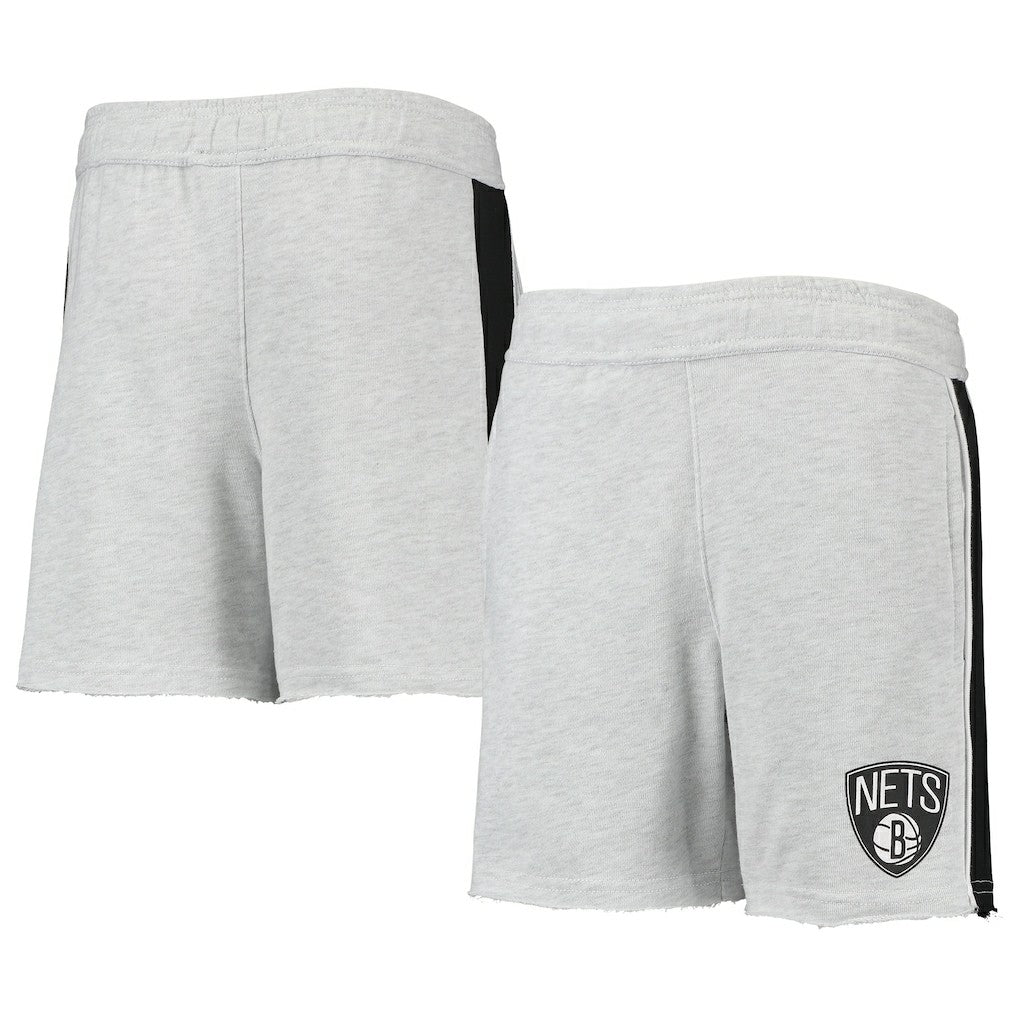 Brooklyn Nets Youth Wingback Shorts Heathered Gray - NBA