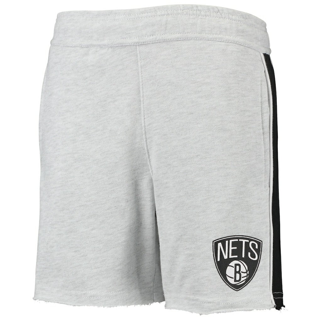 Brooklyn Nets Youth Wingback Shorts Heathered Gray - NBA