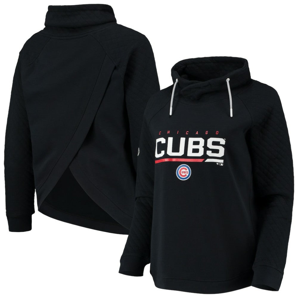 Chicago Cubs Levelwear Women's Vega Funnel Neck Raglan Pullover Sweatshirt - MLB