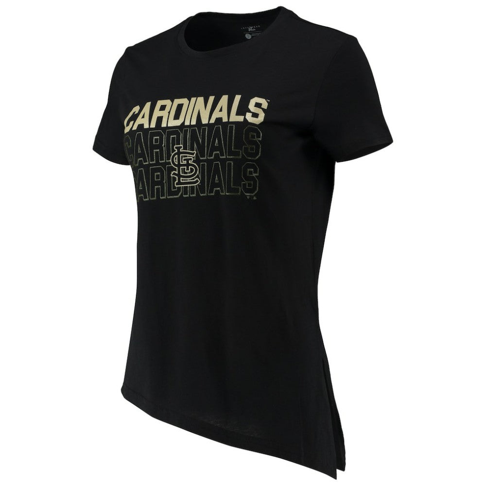 St. Louis Cardinals Levelwear Women's Birch Delta Asymmetrical T-Shirt - MLB