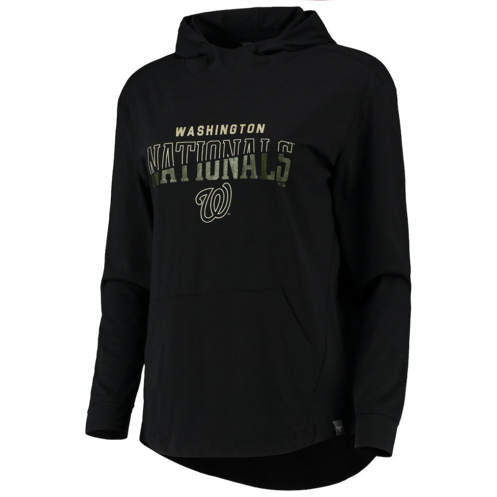 Washington Nationals Levelwear Women's Vivid Scuba Neck Pullover Hoodie - MLB
