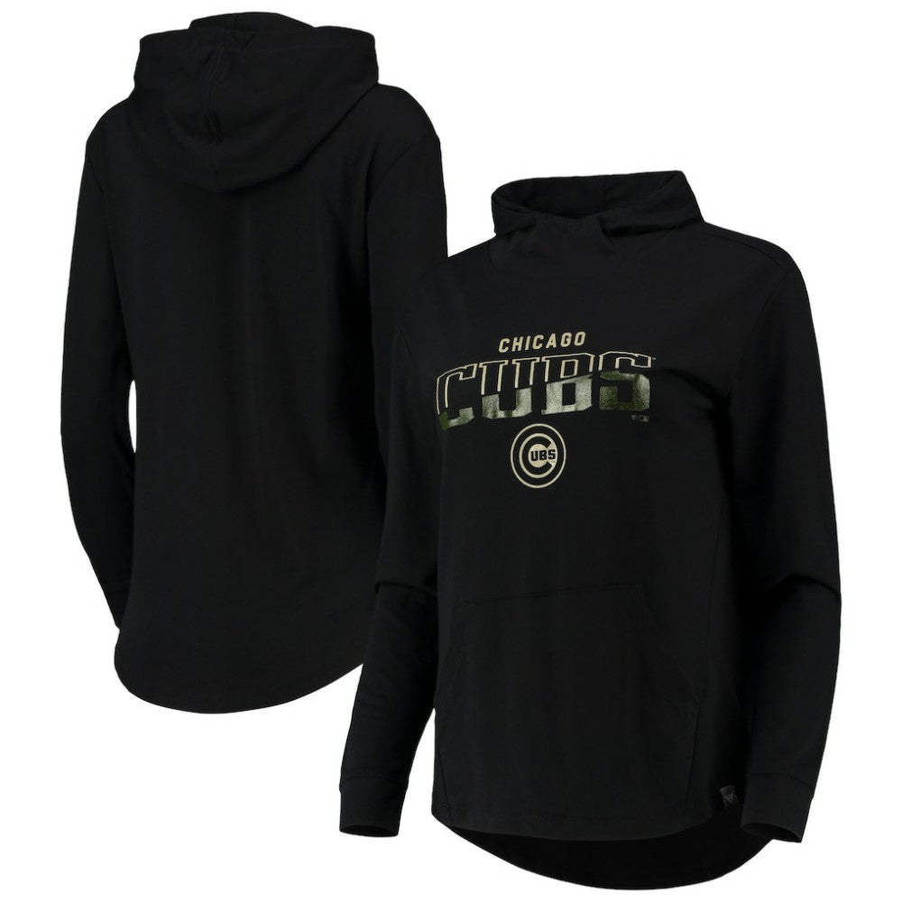 Chicago Cubs Levelwear Women's Vivid Scuba Neck Pullover Hoodie - MLB
