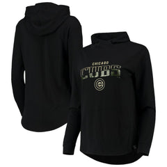 Chicago Cubs Levelwear Women's Vivid Scuba Neck Pullover Hoodie - MLB