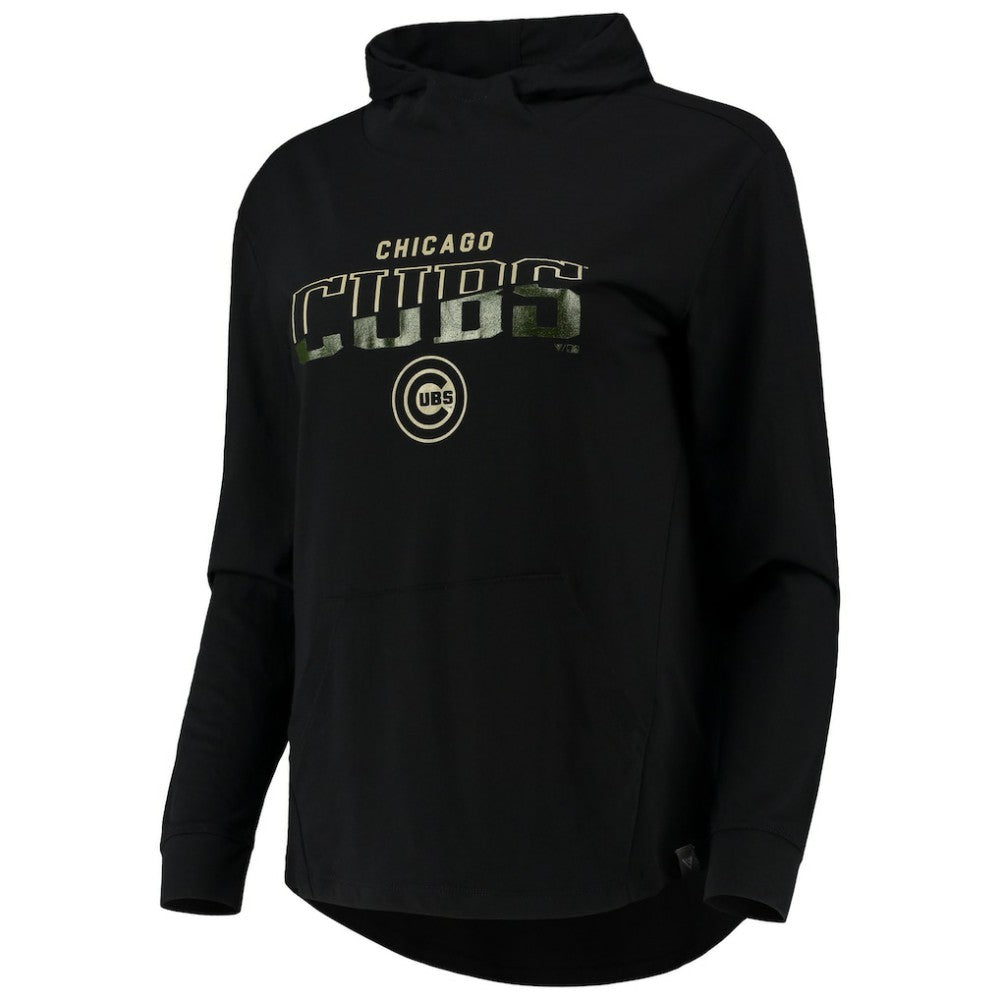 Chicago Cubs Levelwear Women's Vivid Scuba Neck Pullover Hoodie - MLB