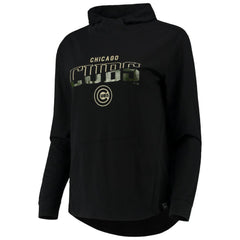 Chicago Cubs Levelwear Women's Vivid Scuba Neck Pullover Hoodie - MLB