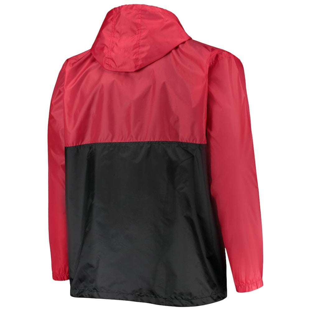 Chicago Blackhawks Big & Tall Anorak Half-Zip Pullover Hoodie - Red - NHL