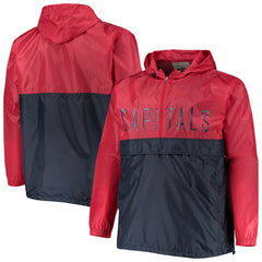 Washington Capitals Big & Tall Anorak Half-Zip Pullover Hoodie - Red - NHL