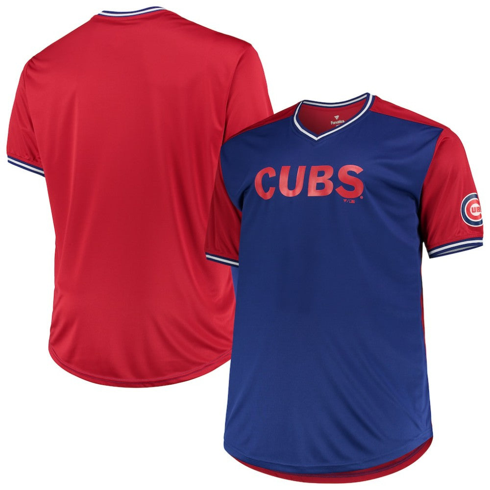 Chicago Cubs Solid V-Neck T-Shirt - MLB