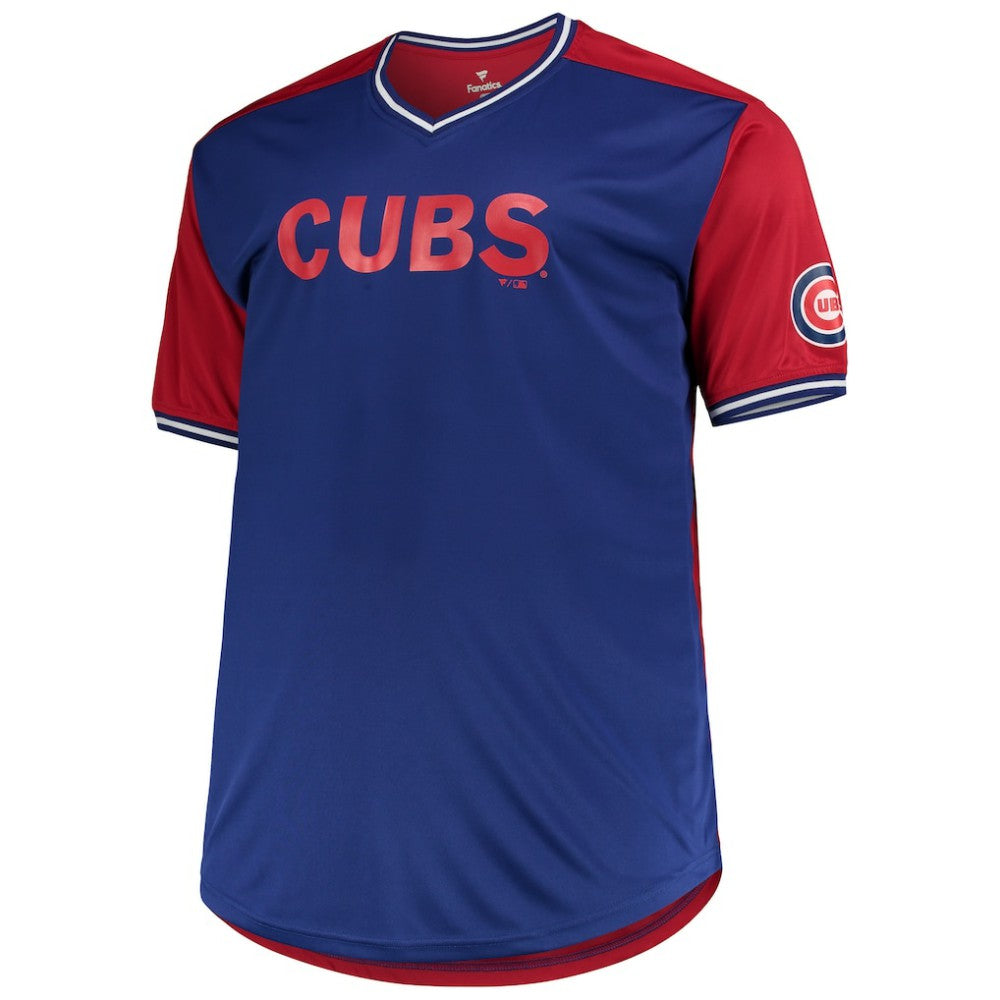 Chicago Cubs Solid V-Neck T-Shirt - MLB