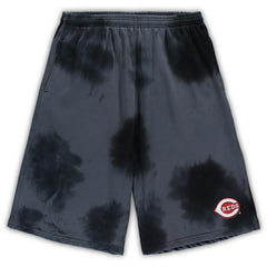 Cincinnati Reds Big & Tall Tye Dye Fleece Shorts - MLB