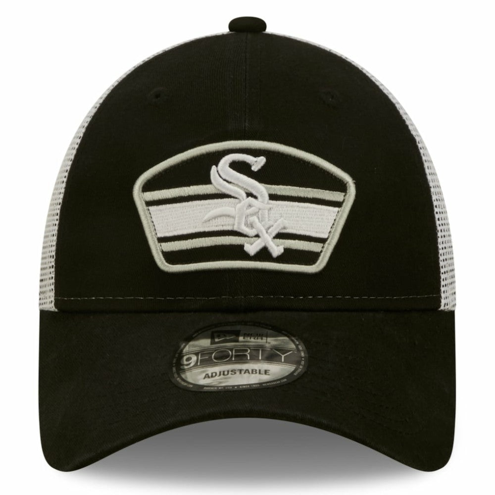 Chicago White Sox New Era Logo Patch 9FORTY Trucker Snapback Hat - MLB