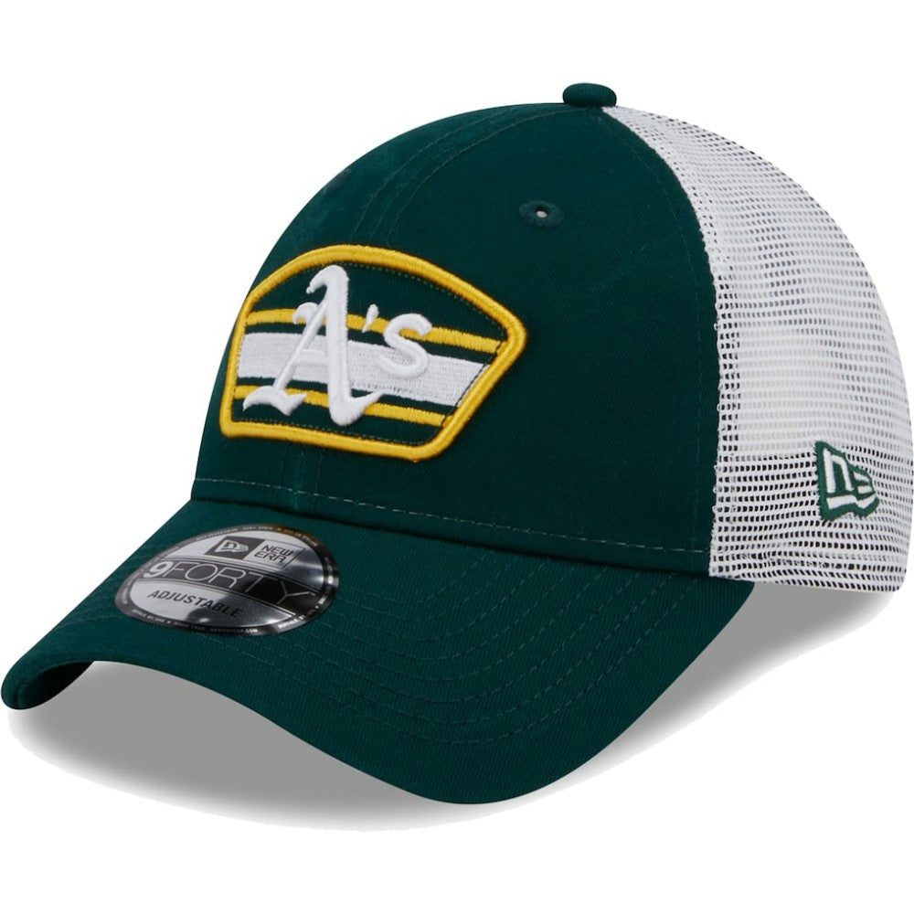 Athletics New Era Logo Patch 9FORTY Trucker Snapback Hat - MLB