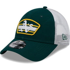 Athletics New Era Logo Patch 9FORTY Trucker Snapback Hat - MLB