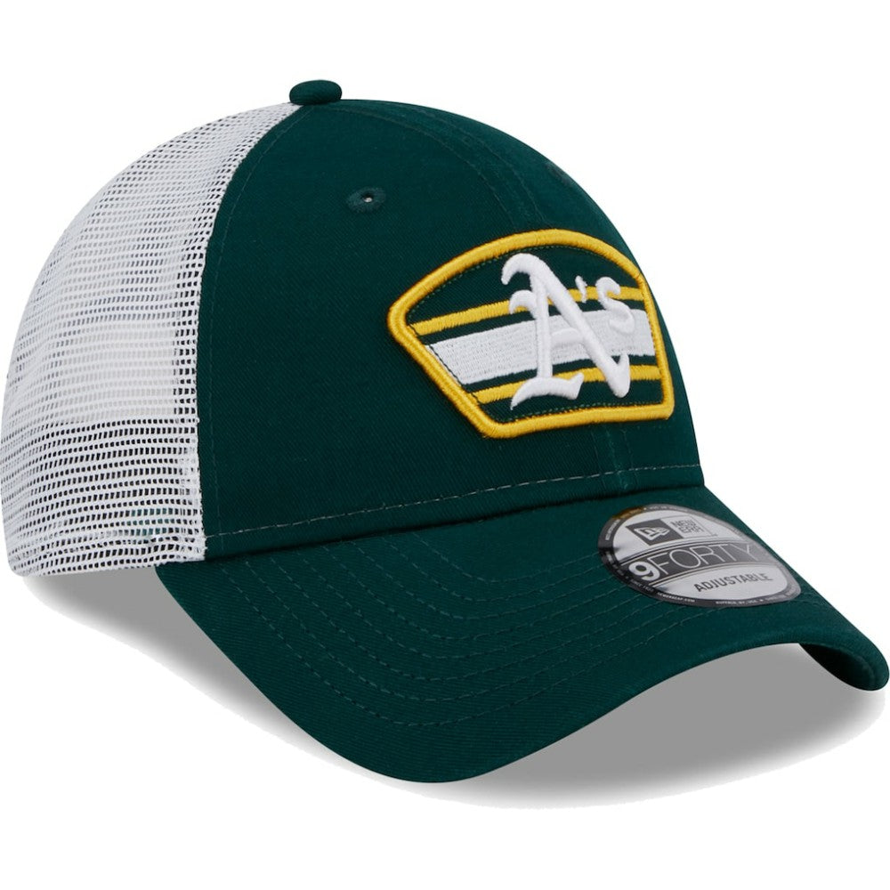 Athletics New Era Logo Patch 9FORTY Trucker Snapback Hat - MLB
