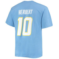 Justin Herbert Los Angeles Chargers Big & Tall Player Name & Number T-Shirt Powder Blue | Fanatics