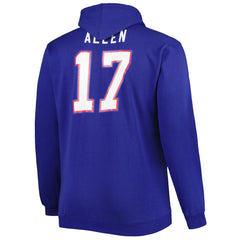 Josh Allen Buffalo Bills Big & Tall Fleece Name & Number Pullover Hoodie Royal | Fanatics